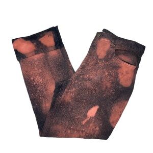 Black Reverse Tie Dye Stretch Jeans